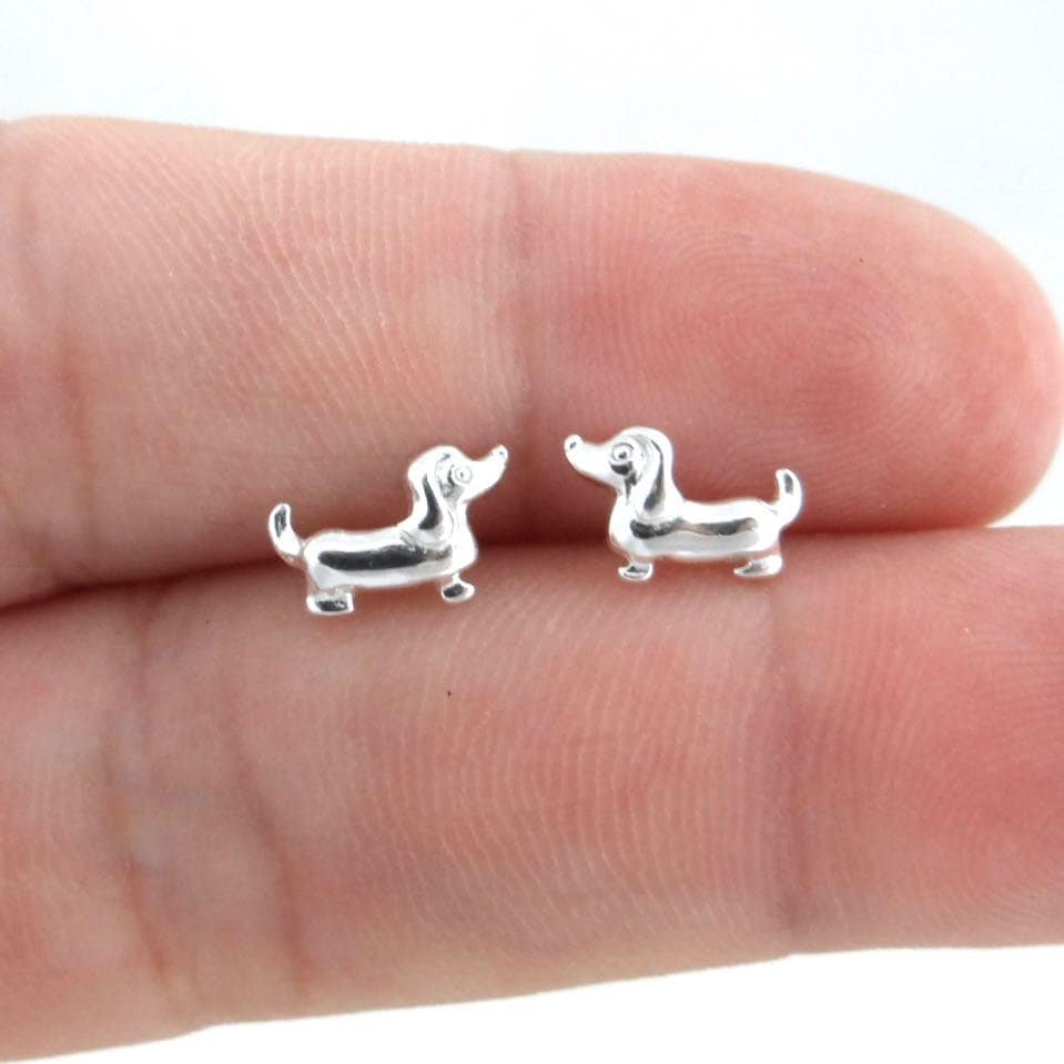 Dachshund Dog Sterling Silver Earringsarrings