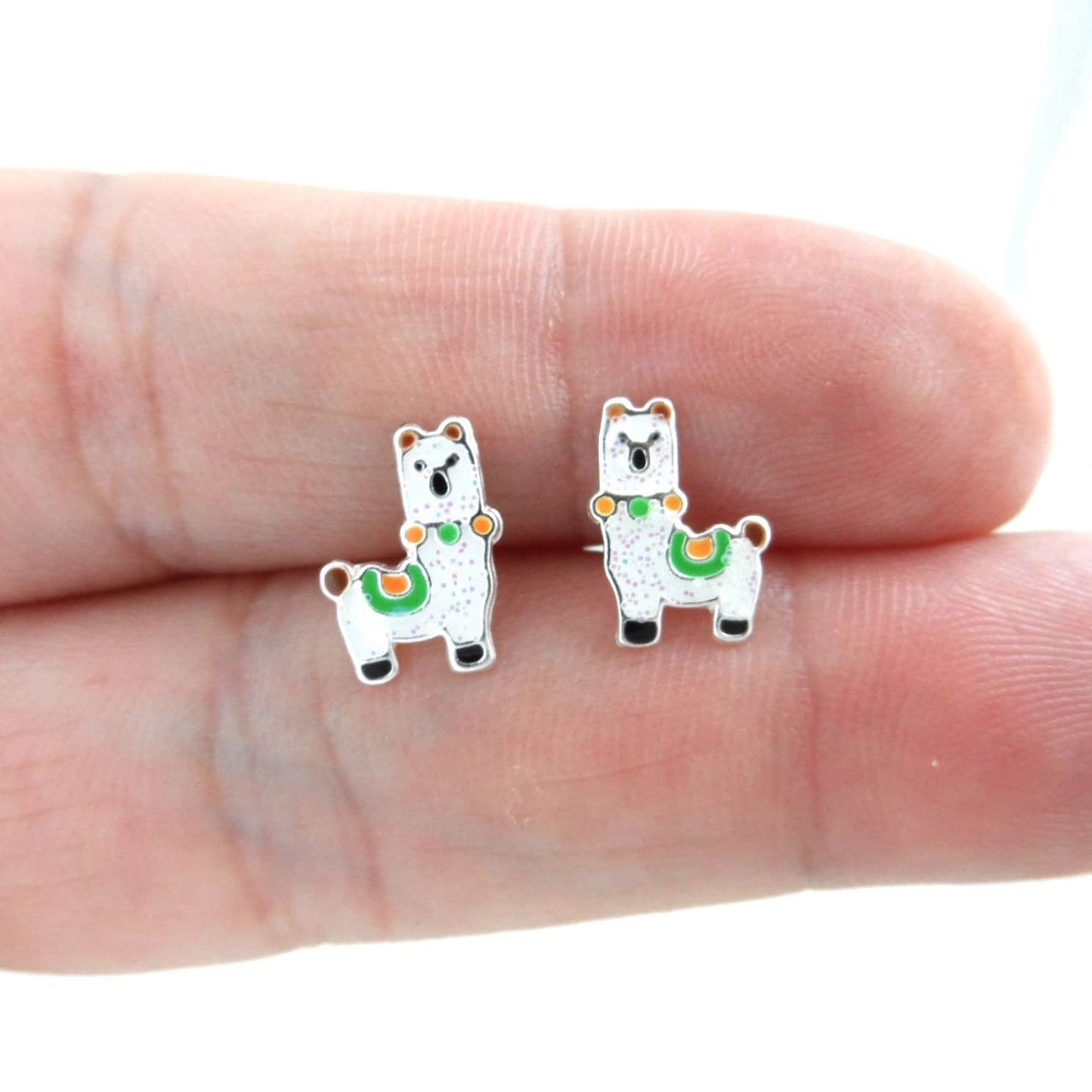 Llama Earrings in Sterling Silver