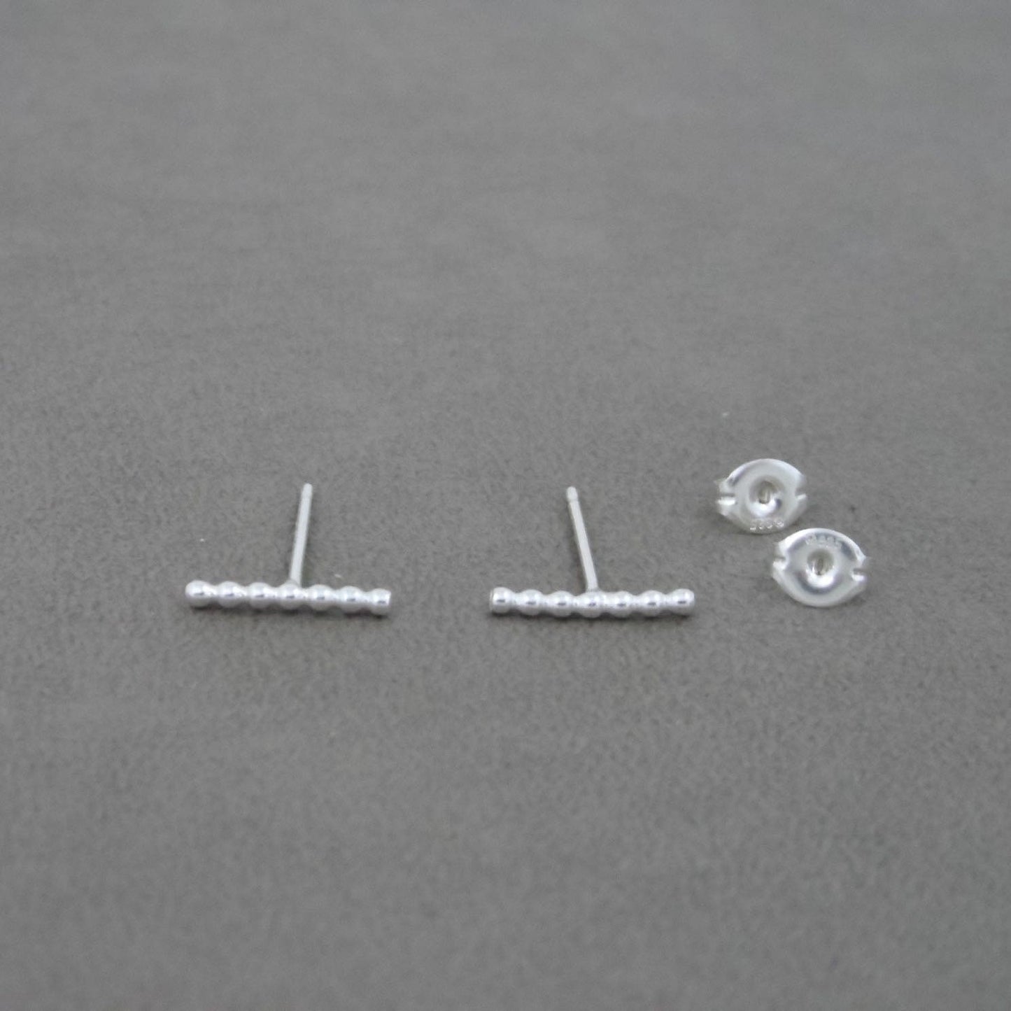 Bar Earrings in Sterling Silver-11mm