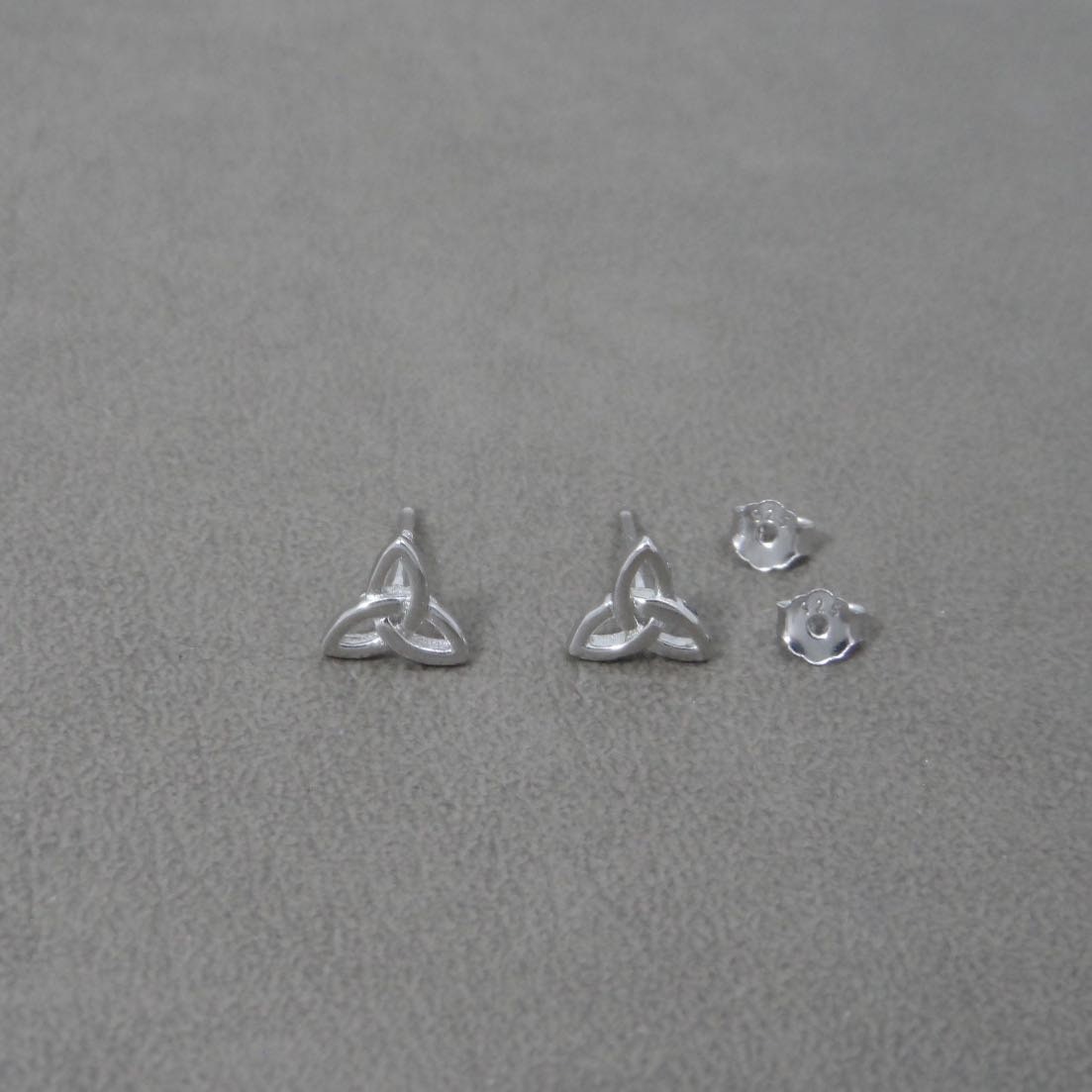 Celtic Trinity Knot Earrings in Sterling Silver