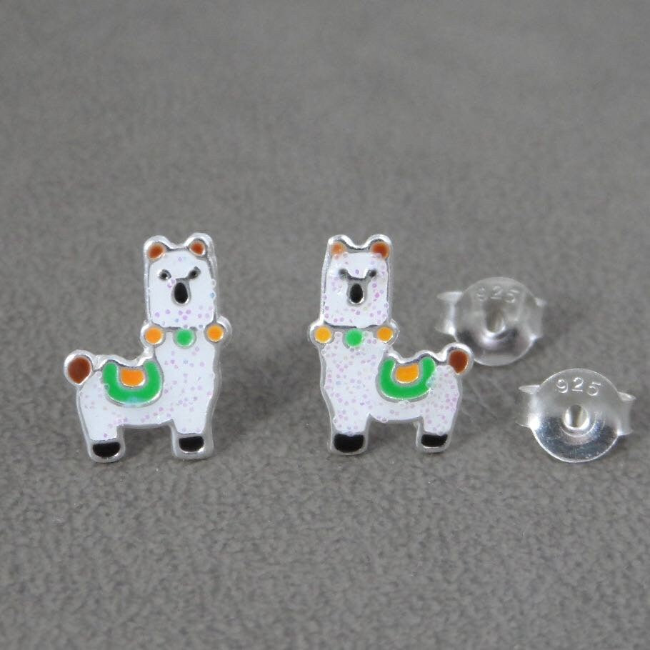 Llama Earrings in Sterling Silver