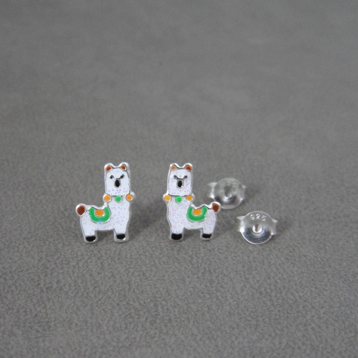 Llama Earrings in Sterling Silver