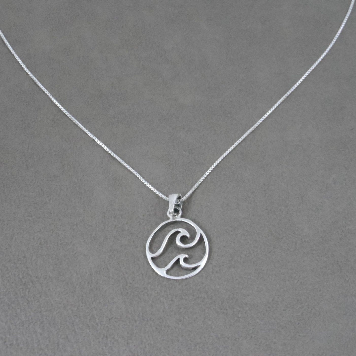 Double Wave Necklace in Sterling Silver