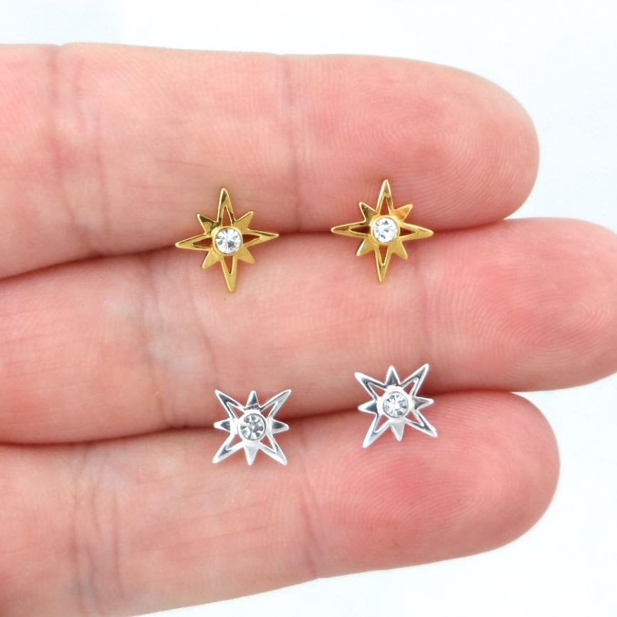 North Star Earrings in Sterling Silver