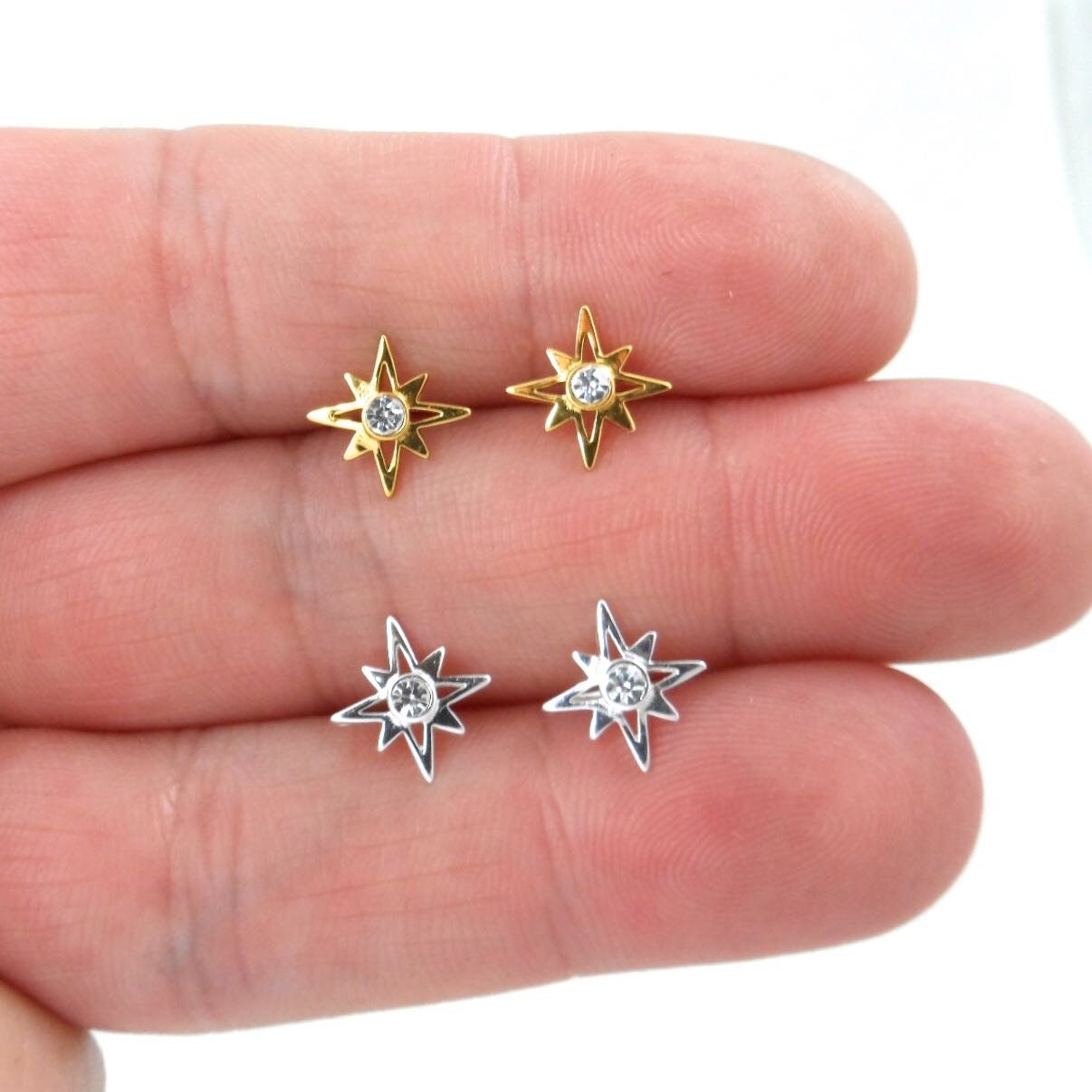 North Star Earrings in Sterling Silver