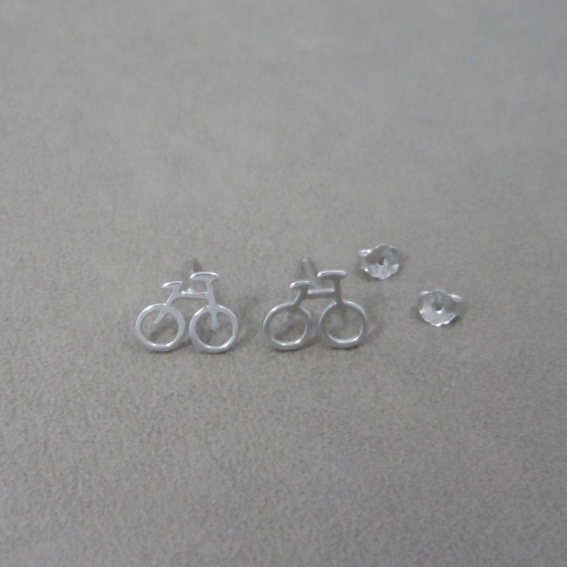 Bicycle Earrings in Sterling Silver