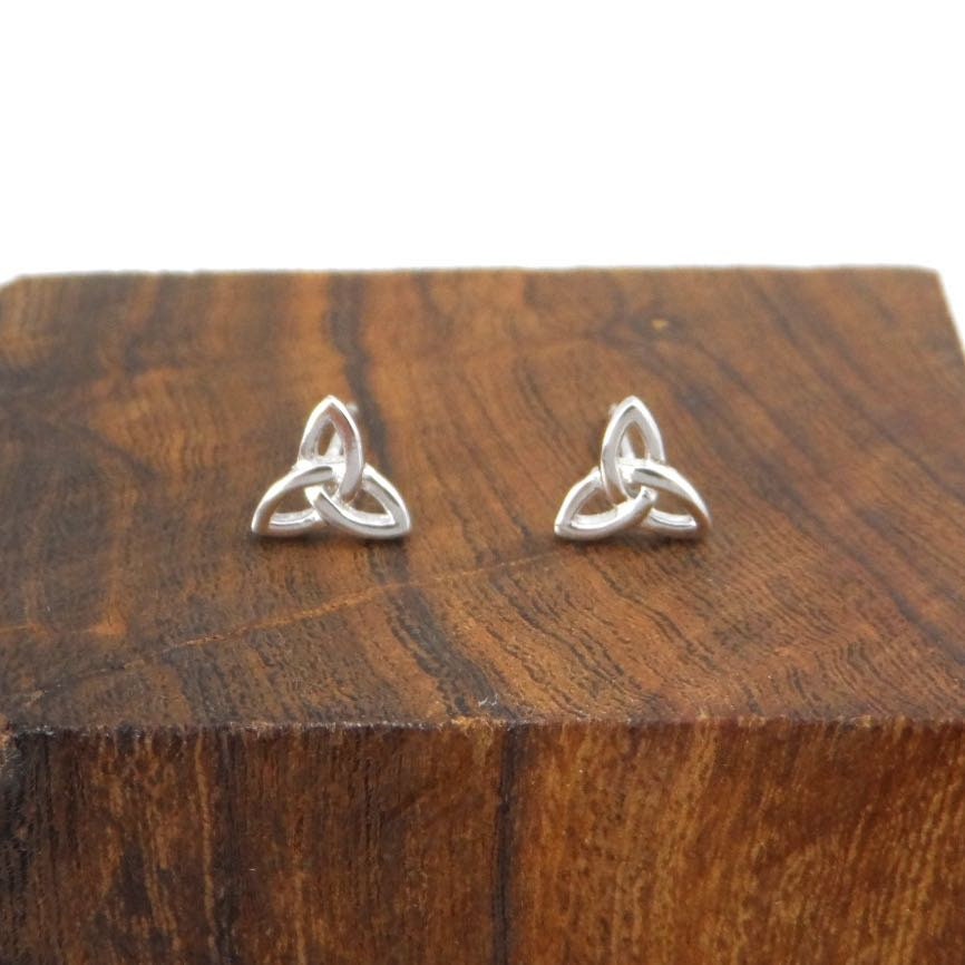 Celtic Trinity Knot Earrings in Sterling Silver