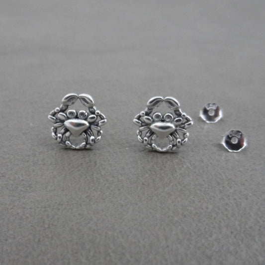 Crab Earrings in Sterling Silver