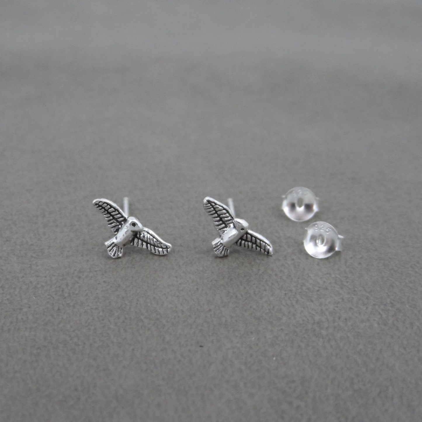 Thunderbird Earrings in Sterling Silver, Thunderbird Silver Studs, Bird Earrings, Boho Studs, Southwestern Earrings, Dainty Studs