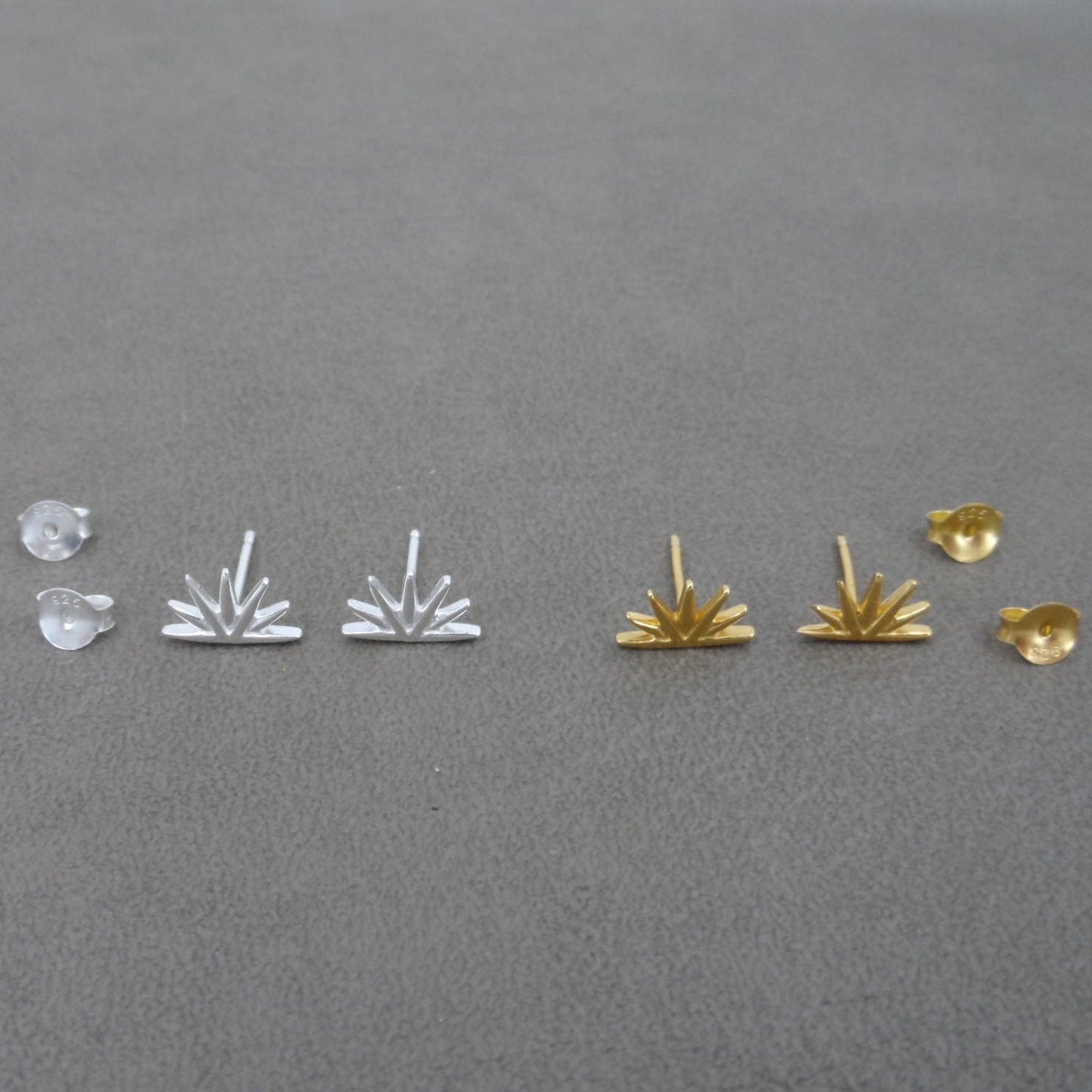 Sun Ray Earrings in Sterling Silver, Sun Ray Earrings, Spike Earrings, Tiny Studs, Celestial Earrings, Dainty Earrings, Girls Earrings