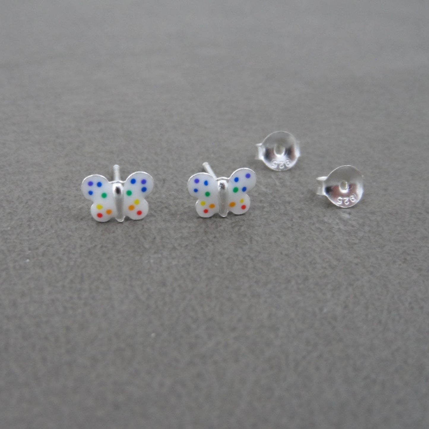 Tiny Butterfly Earrings In Sterling Silver, Butterfly Earrings, Butterfly Studs, Tiny Studs, Kids Earrings, Dainty Earrings, Cartilage Stud