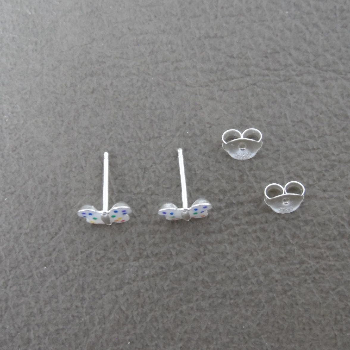 Tiny Butterfly Earrings In Sterling Silver, Butterfly Earrings, Butterfly Studs, Tiny Studs, Kids Earrings, Dainty Earrings, Cartilage Stud