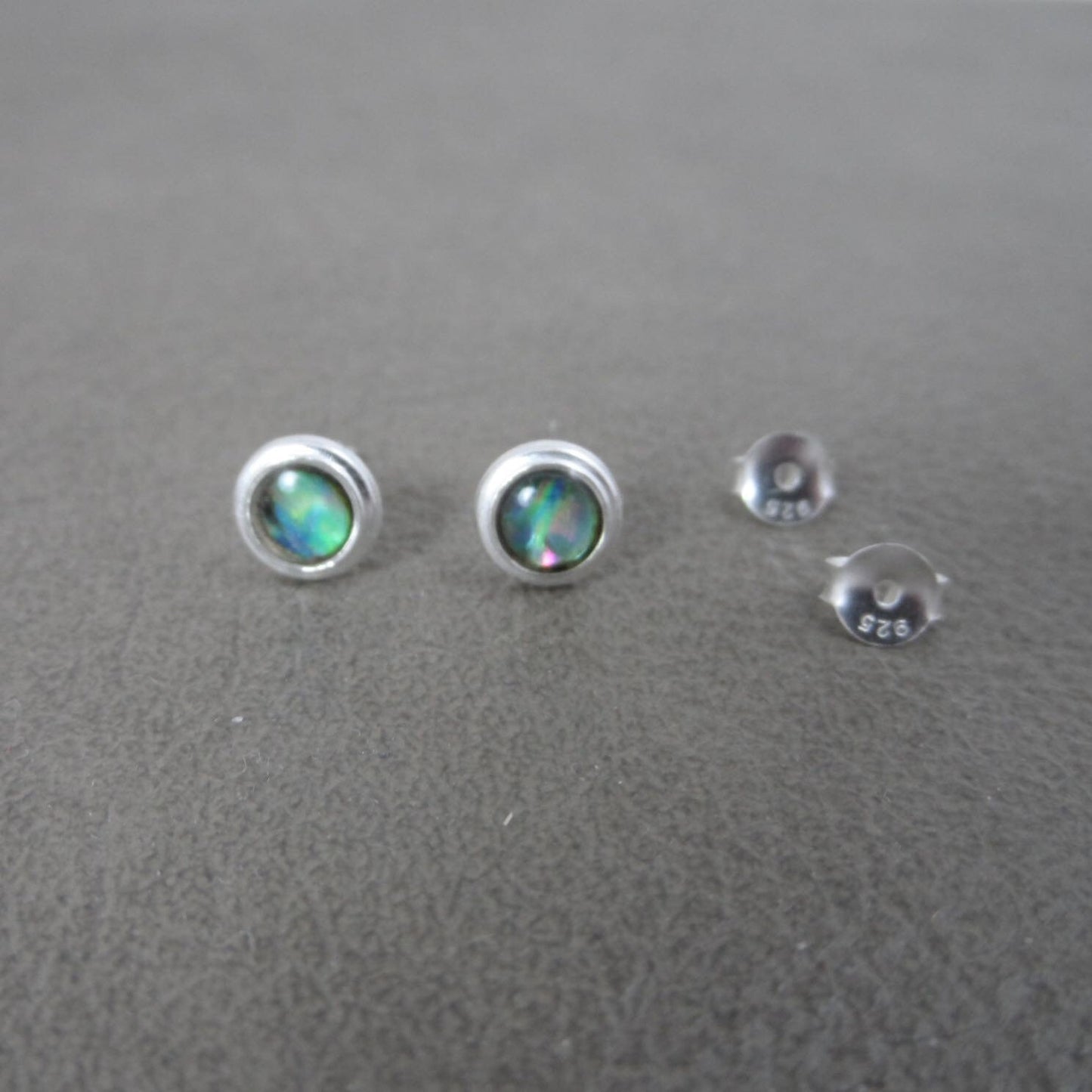 Abalone Earrings in Sterling Silver