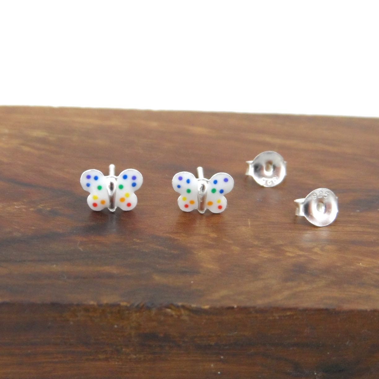 Tiny Butterfly Earrings In Sterling Silver, Butterfly Earrings, Butterfly Studs, Tiny Studs, Kids Earrings, Dainty Earrings, Cartilage Stud