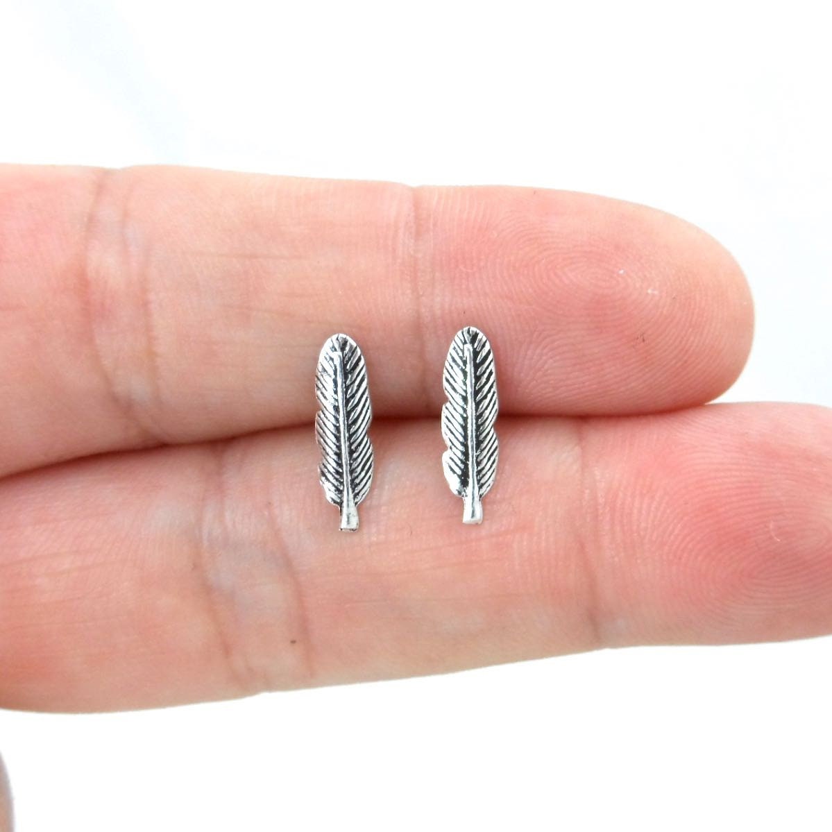 Feather Earrings in Sterling Silver