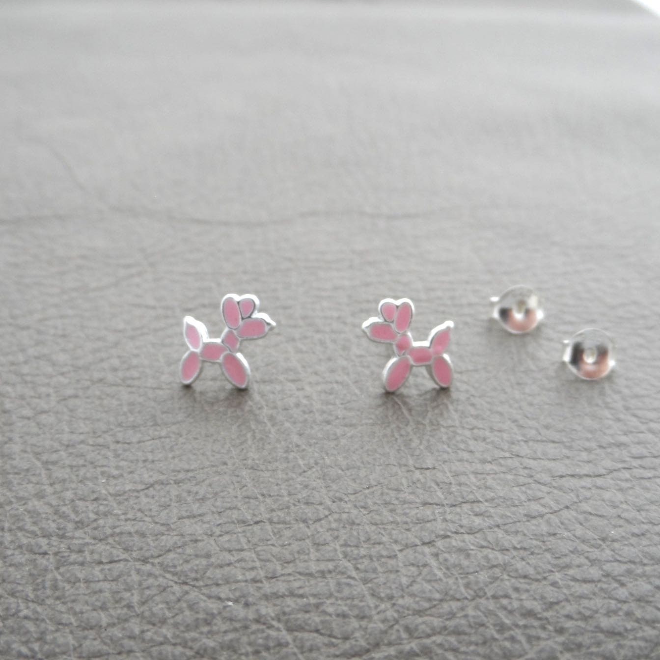 Balloon Dog Earrings in Sterling Silver