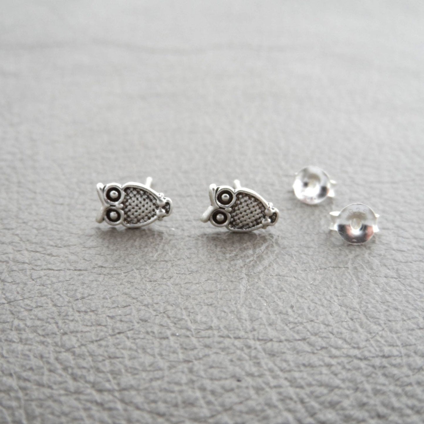 Owl Earrings in Sterling Silver