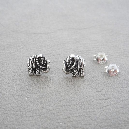 Elephant Earrings in Sterling Silver