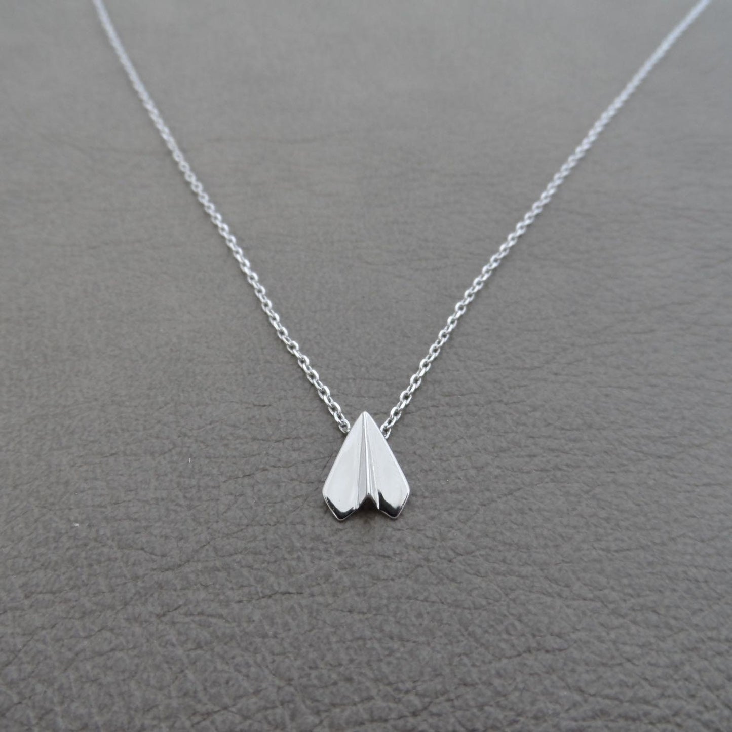 Paper Plane Sterling Silver Necklace