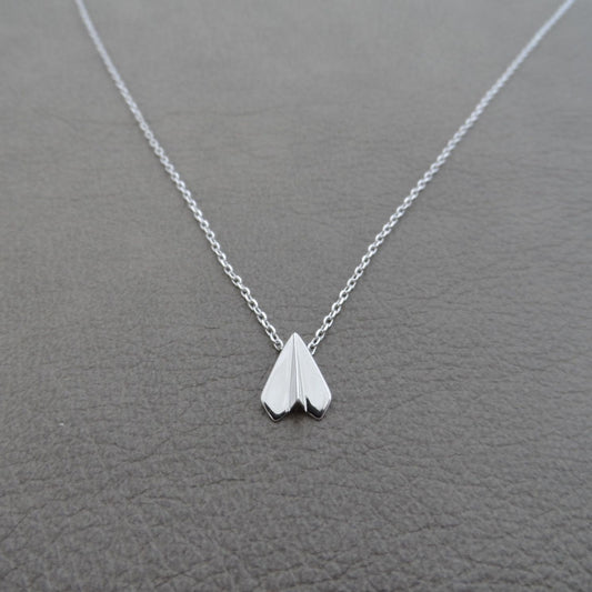 Paper Plane Sterling Silver Necklace