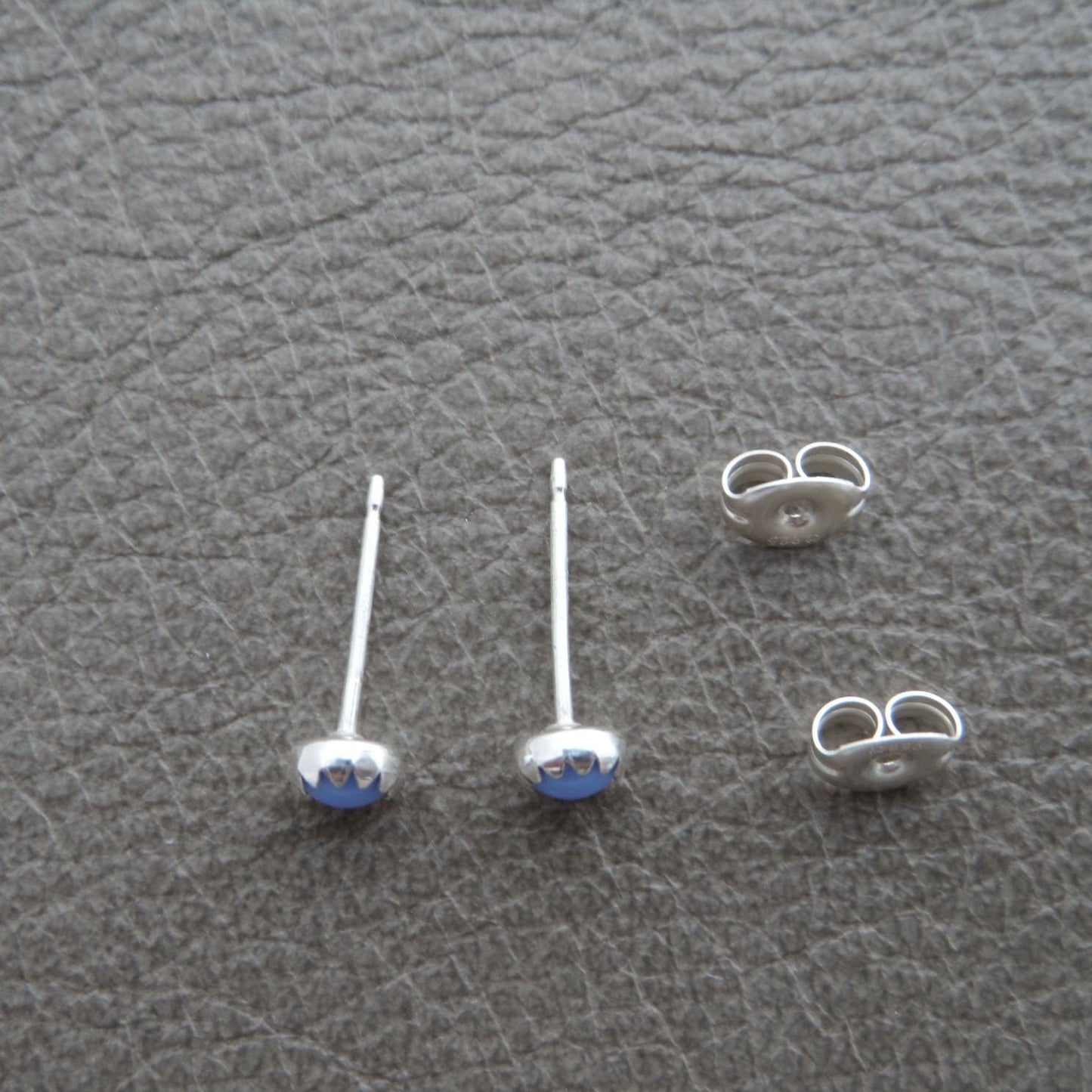 Periwinkle Blue Studs in Sterling Silver