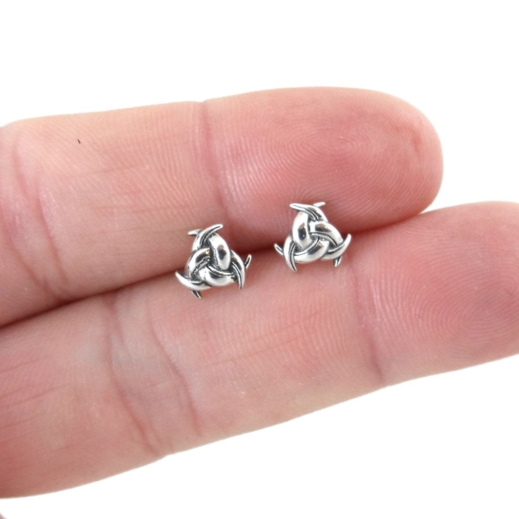 Celtic Weave Earrings in Sterling Silver