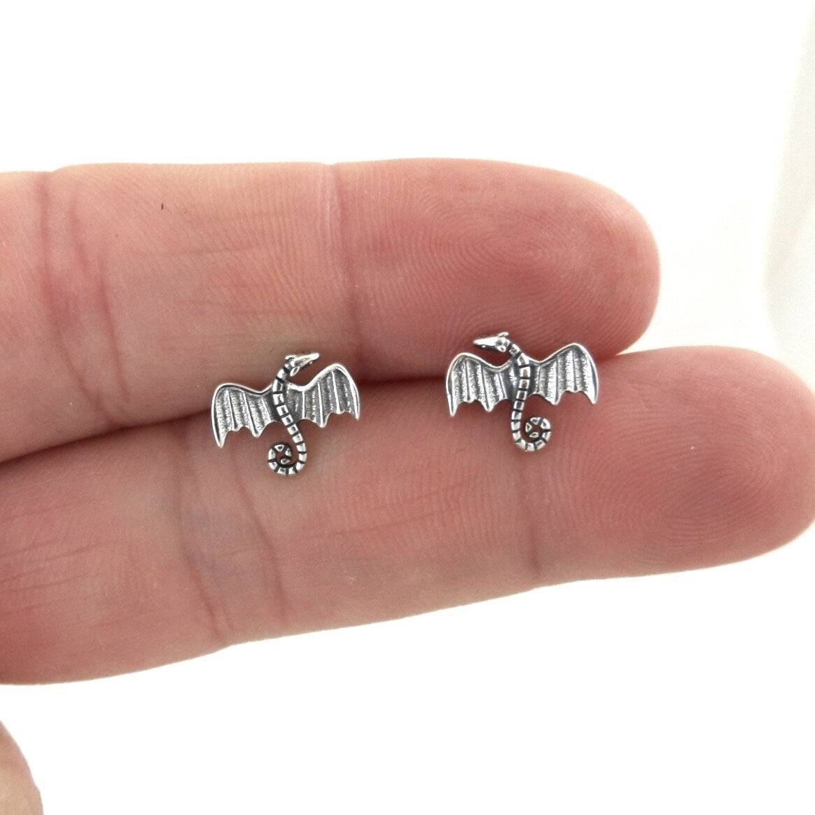 Dragon Earrings in Sterling Silver