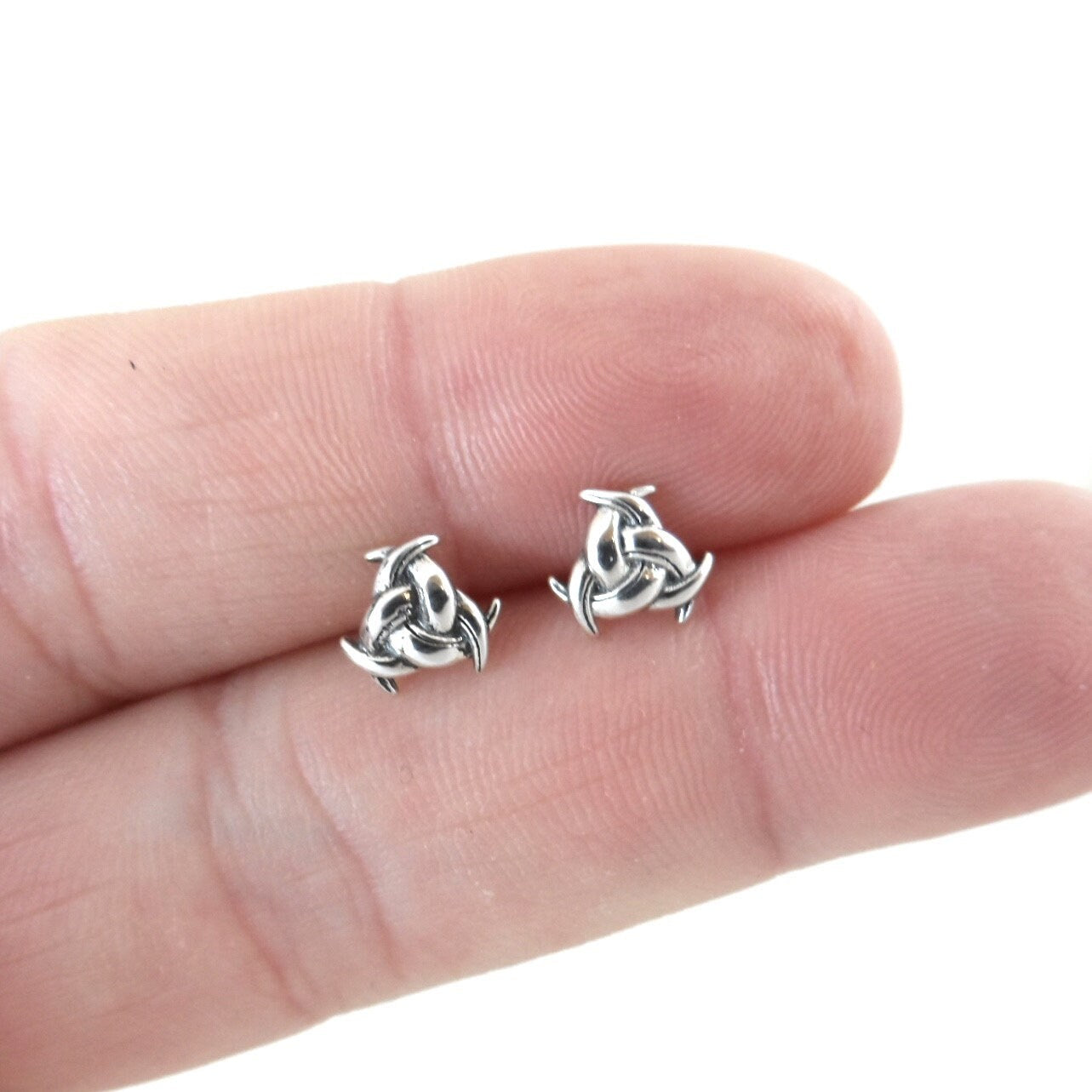 Celtic Weave Earrings in Sterling Silver