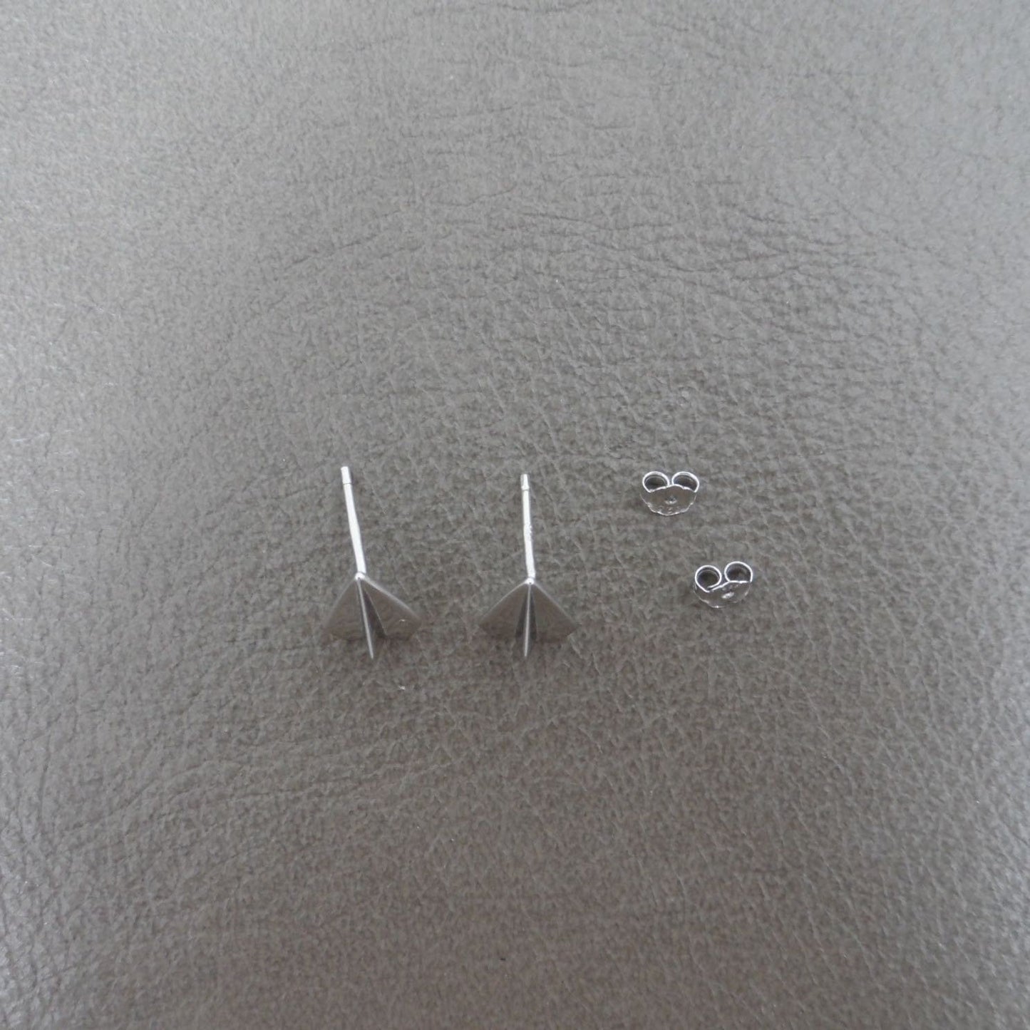 Paper Airplane Stud Earrings in Sterling Silver