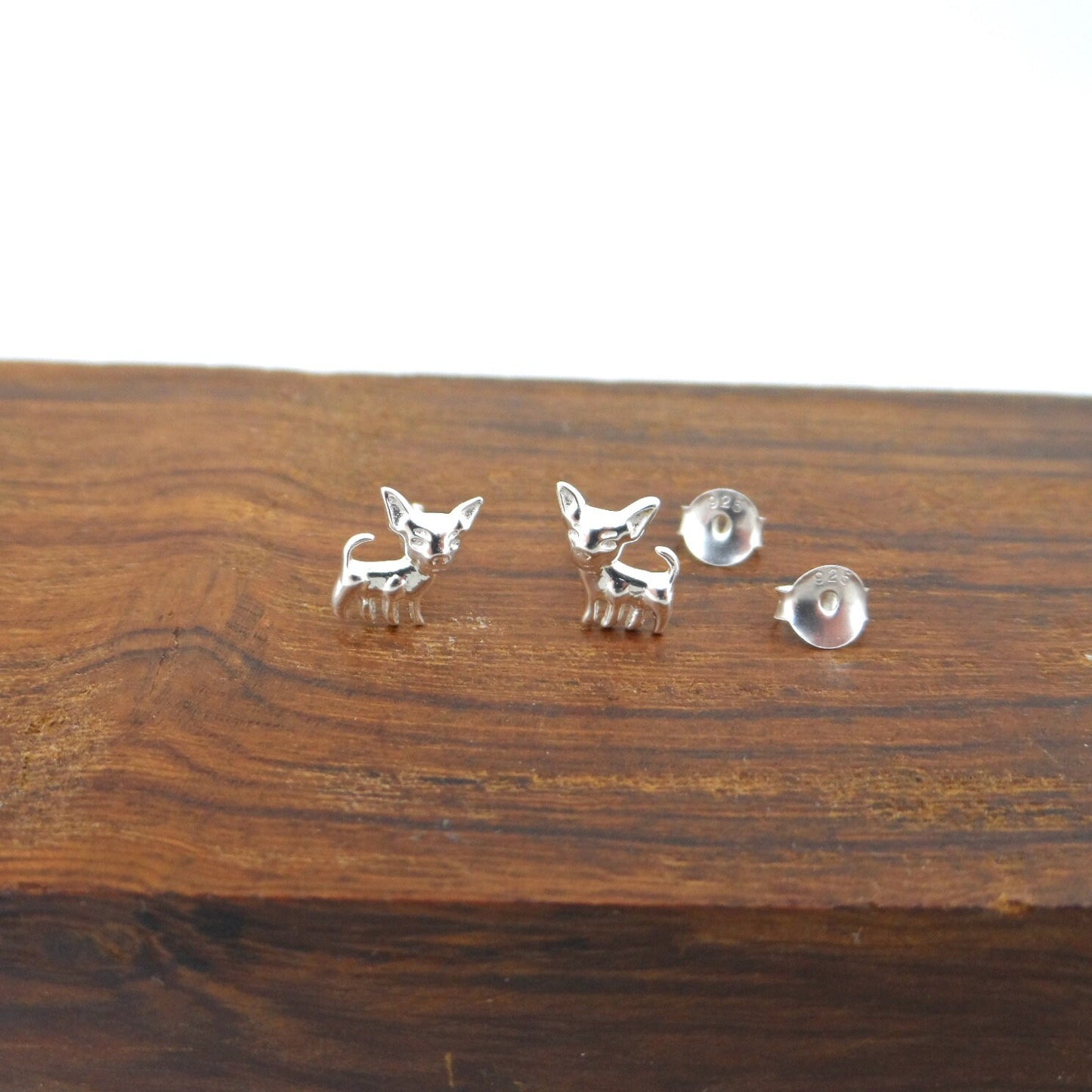 Chihuahua Dog Sterling Silver Earrings