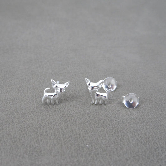 Chihuahua Dog Sterling Silver Earrings