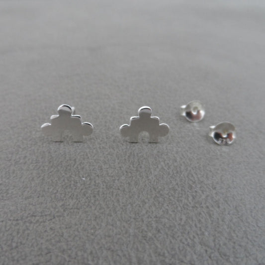 Puzzle Earrings in Sterling Silver