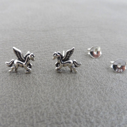 Pegasus Earrings in Sterling Silver