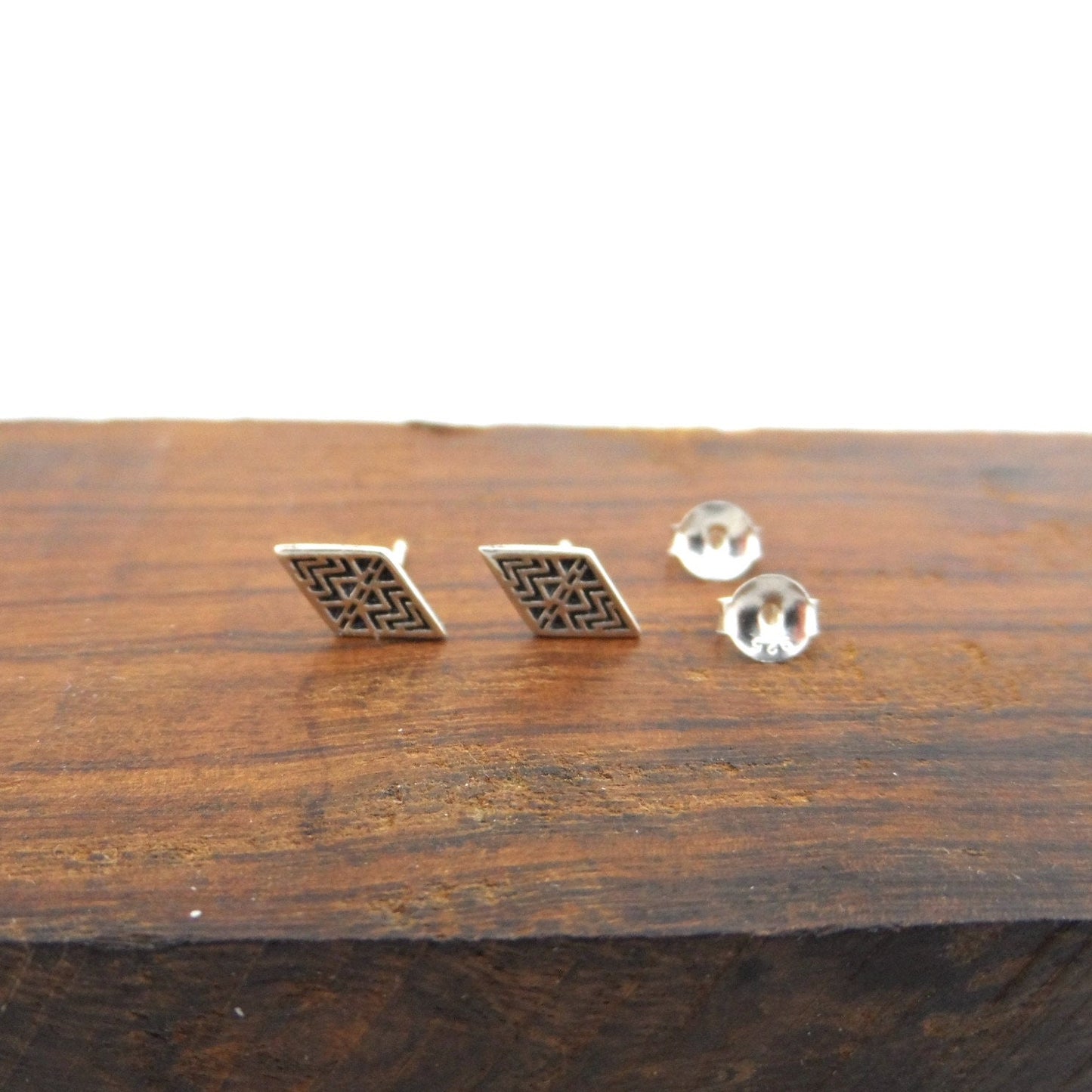 Diamond  Studs in Sterling Silver