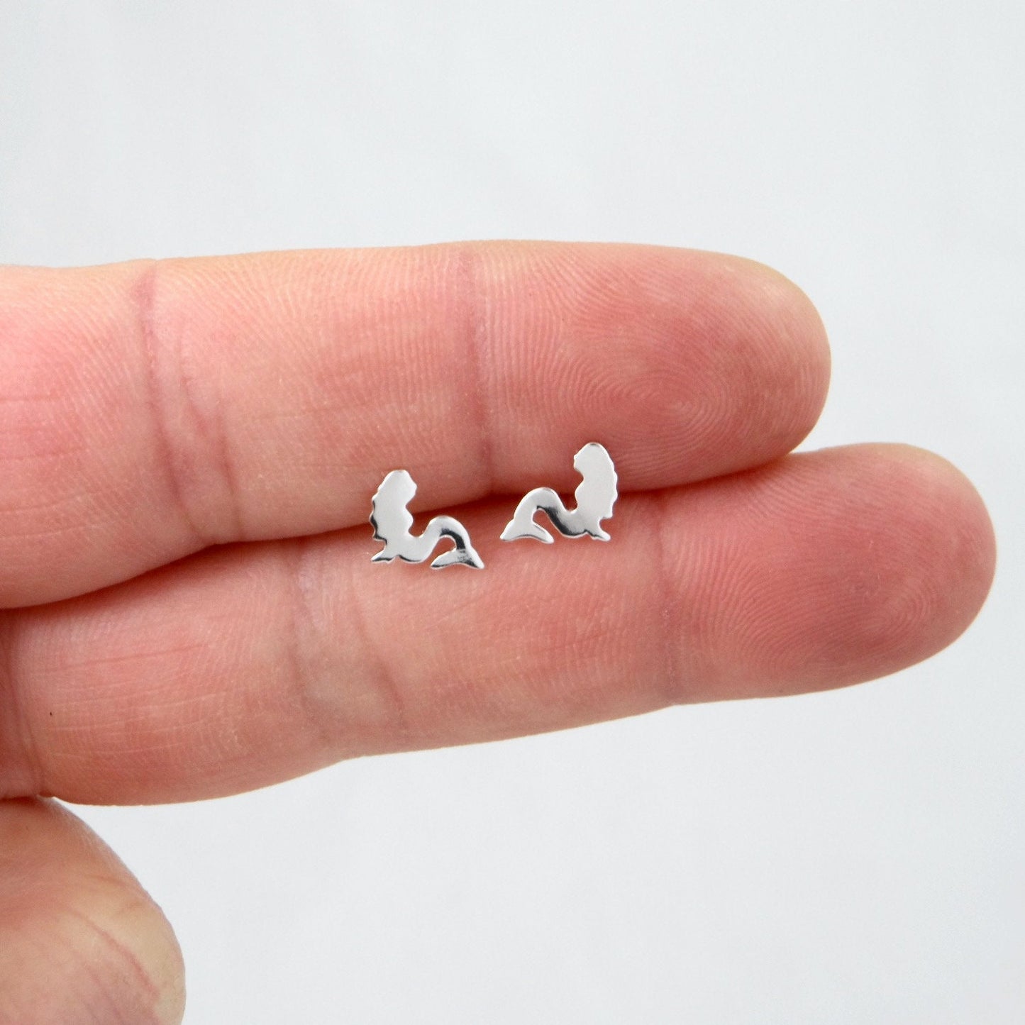 Mermaid Earrings in Sterling Silver