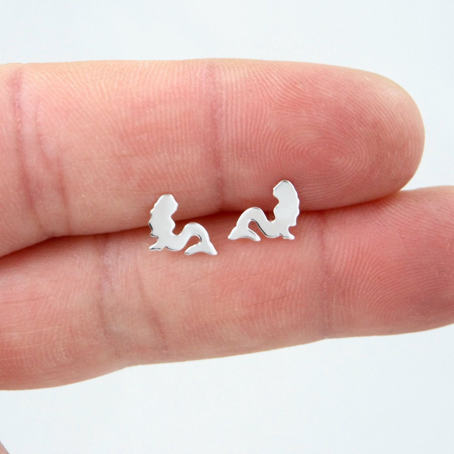 Mermaid Earrings in Sterling Silver