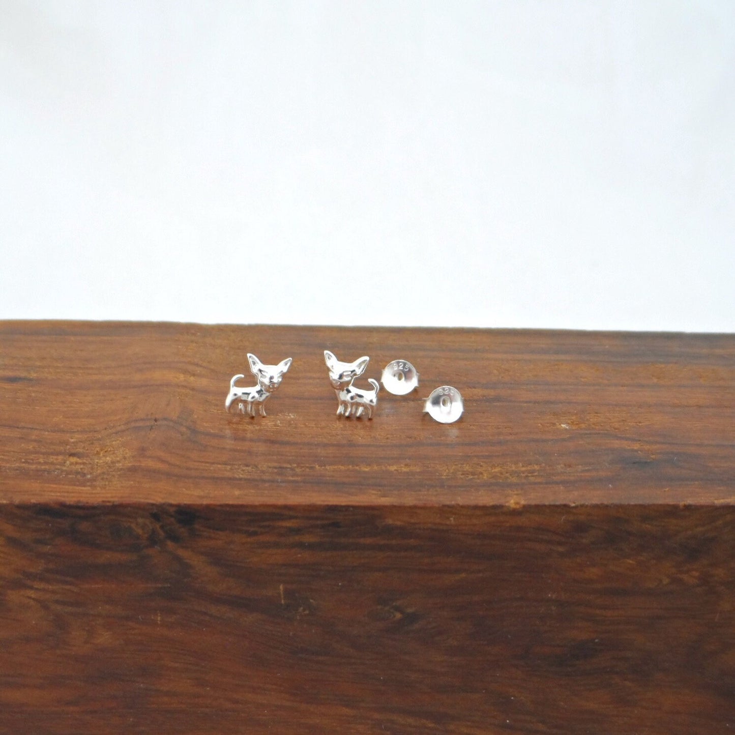 Chihuahua Dog Sterling Silver Earrings