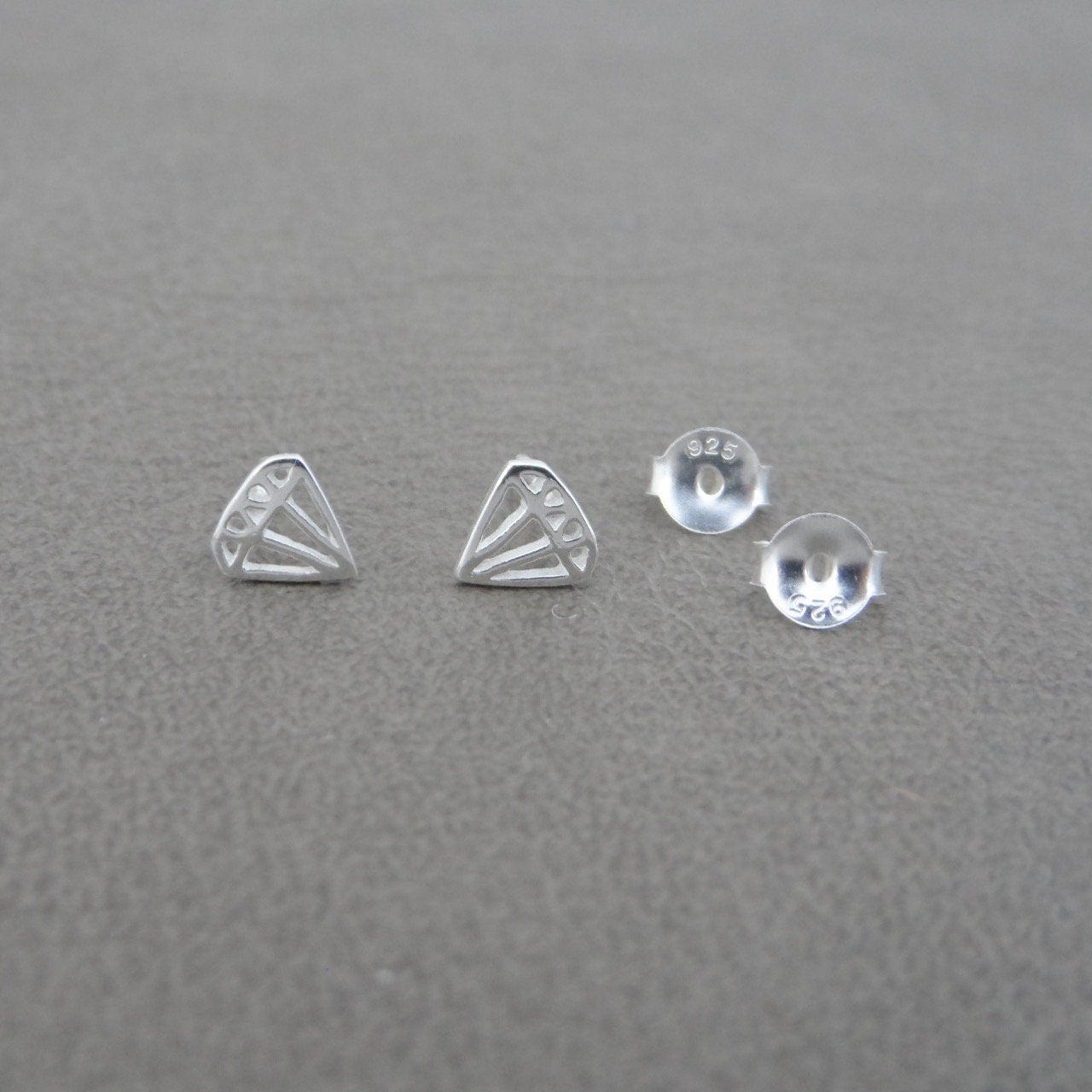 Diamond  Studs in Sterling Silver