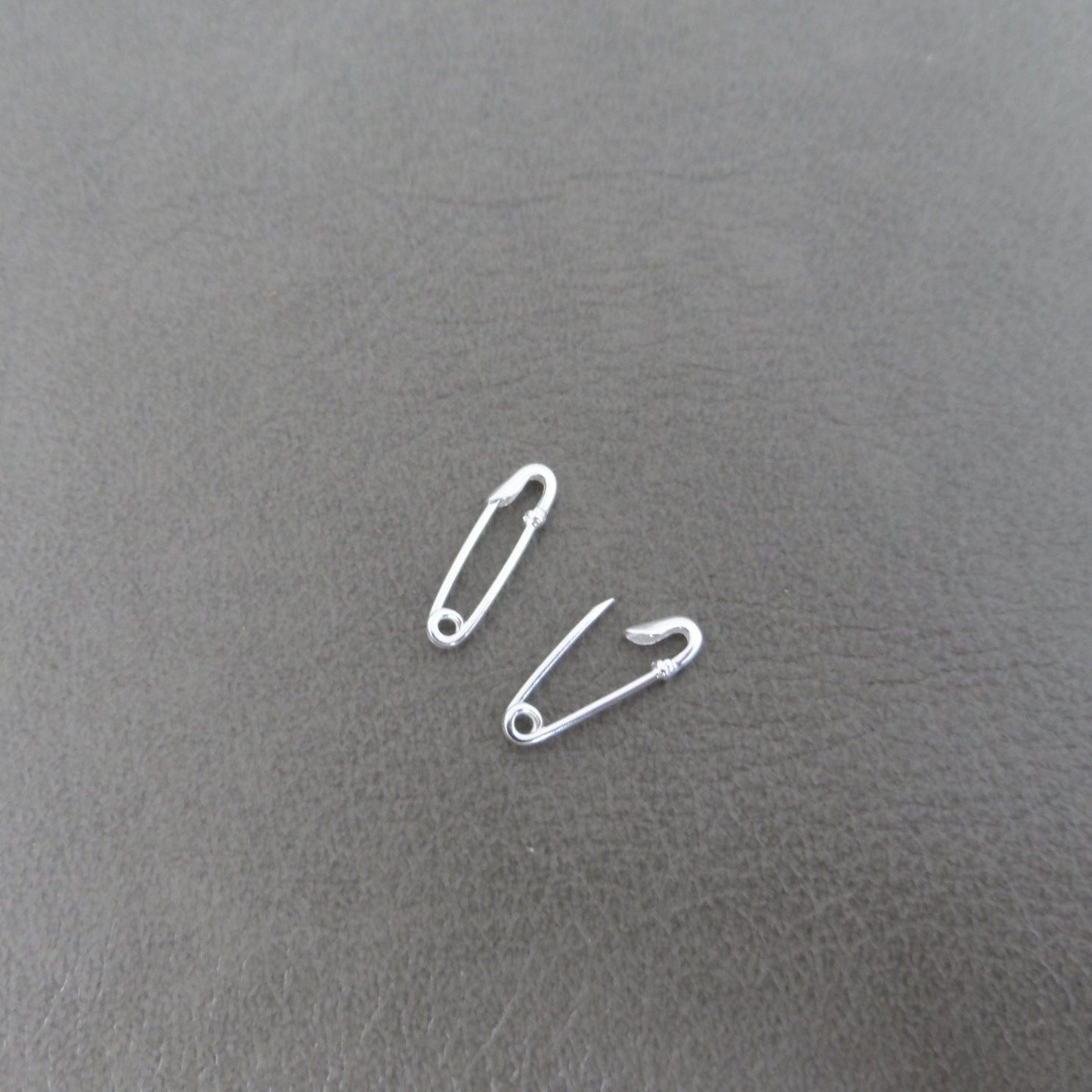 Safety Pin Earrings in Sterling Silver