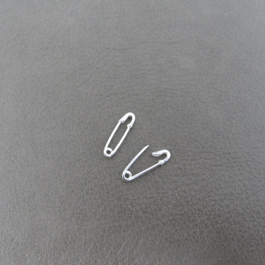 Safety Pin Earrings in Sterling Silver