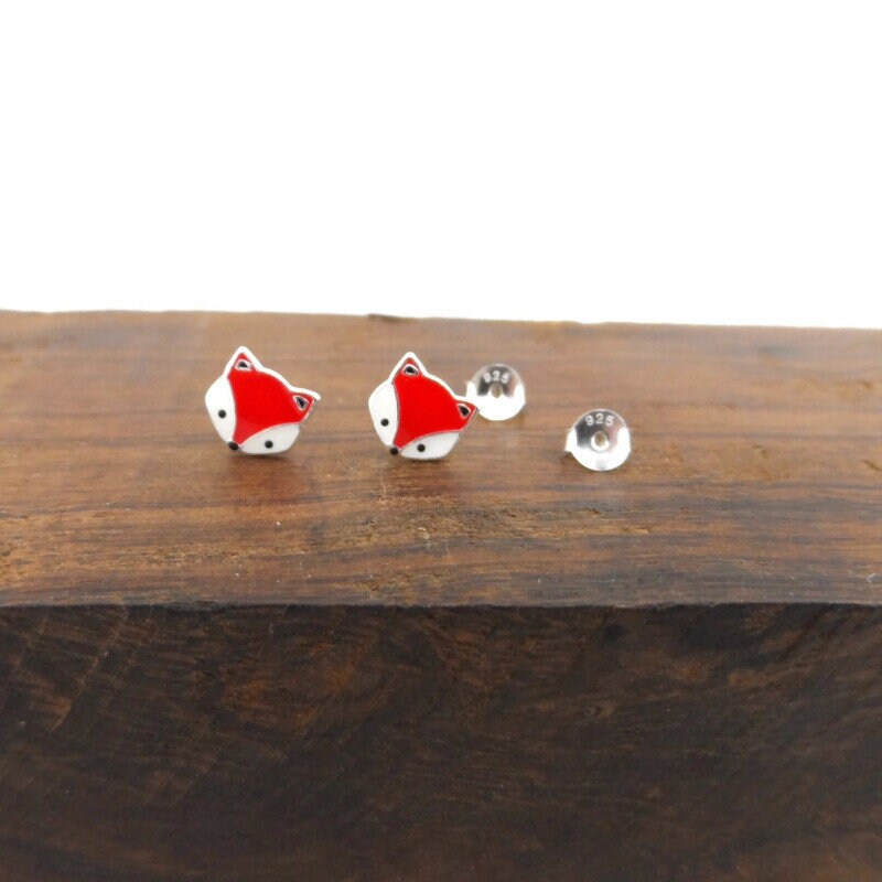 Fox Earrings in Sterling Silver