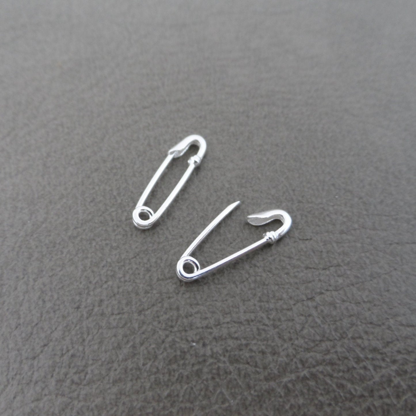 Safety Pin Earrings in Sterling Silver