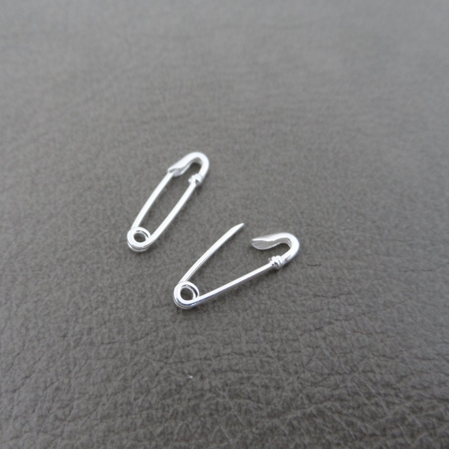 Safety Pin Earrings in Sterling Silver