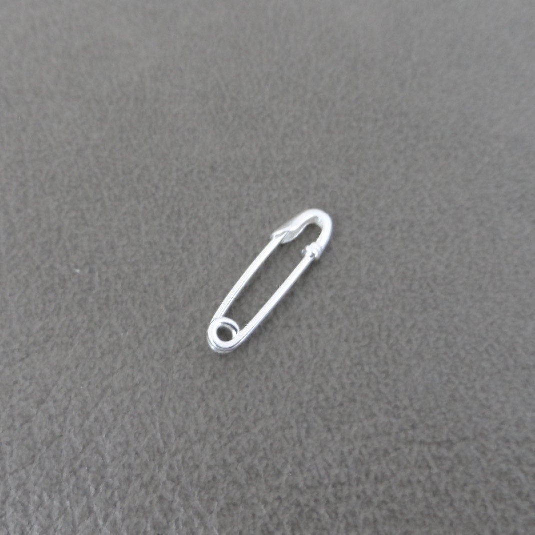 SINGLE Safety Pin Earring in Sterling Silver