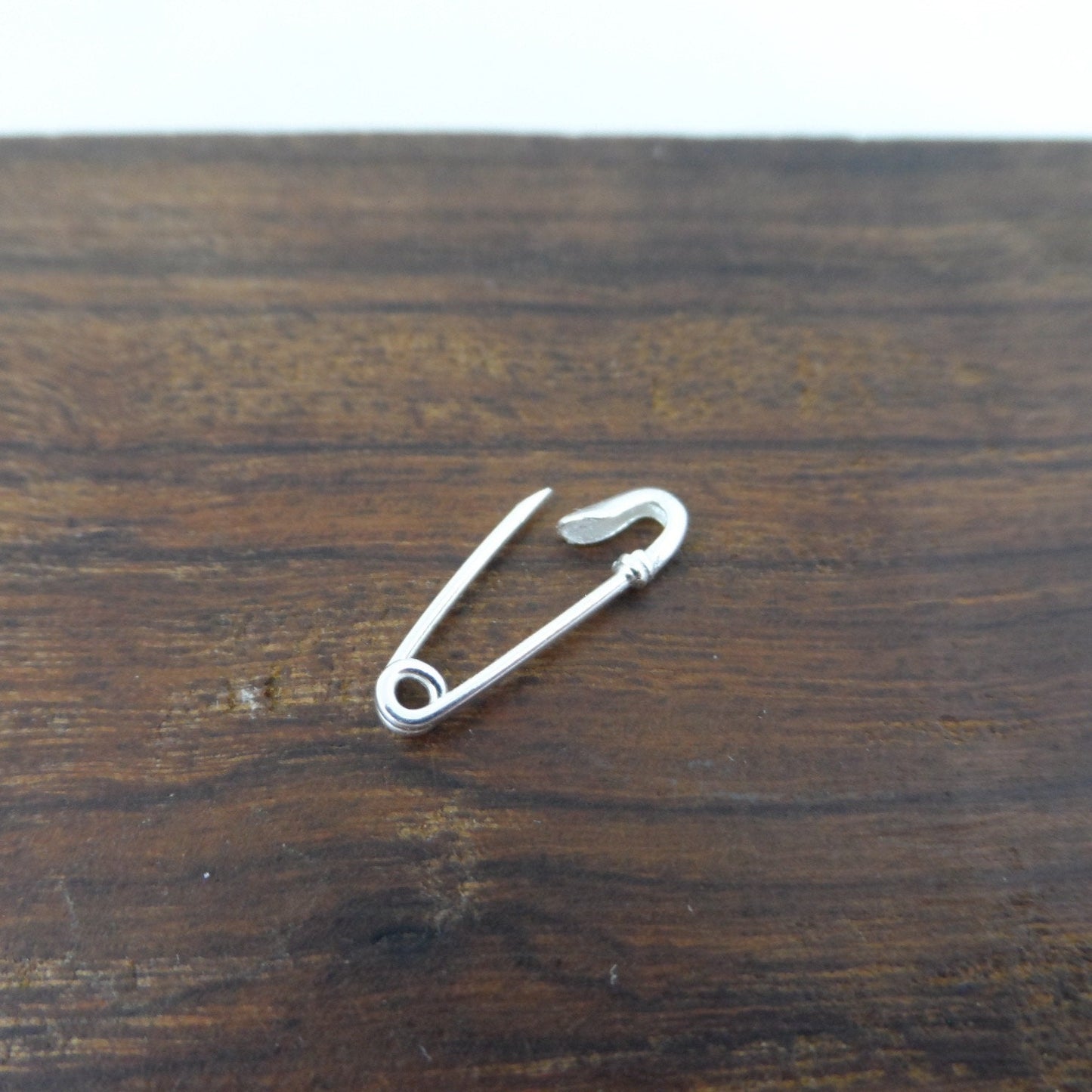 SINGLE Safety Pin Earring in Sterling Silver