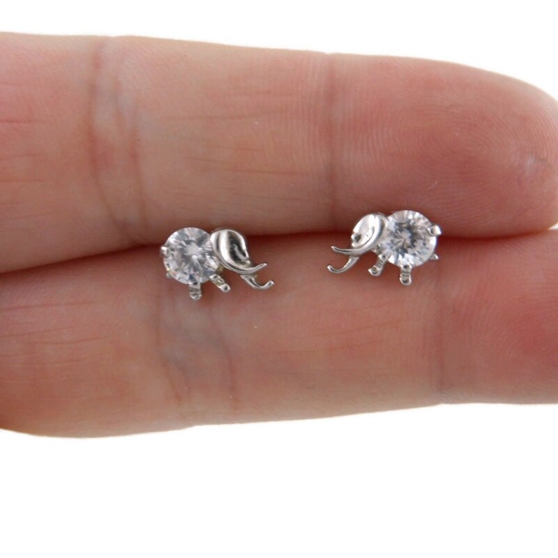 Crystal Elephant Earrings