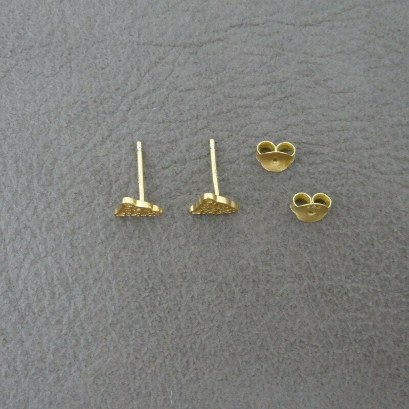 Gold Leopard Earrings in Sterling Silver