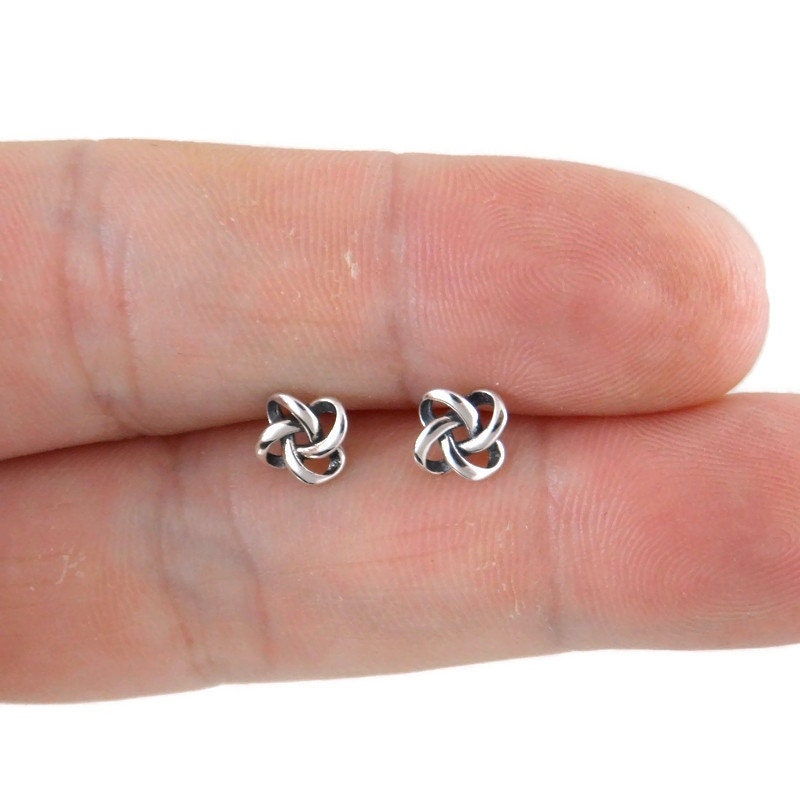 Knot Earrings in Sterling Silver