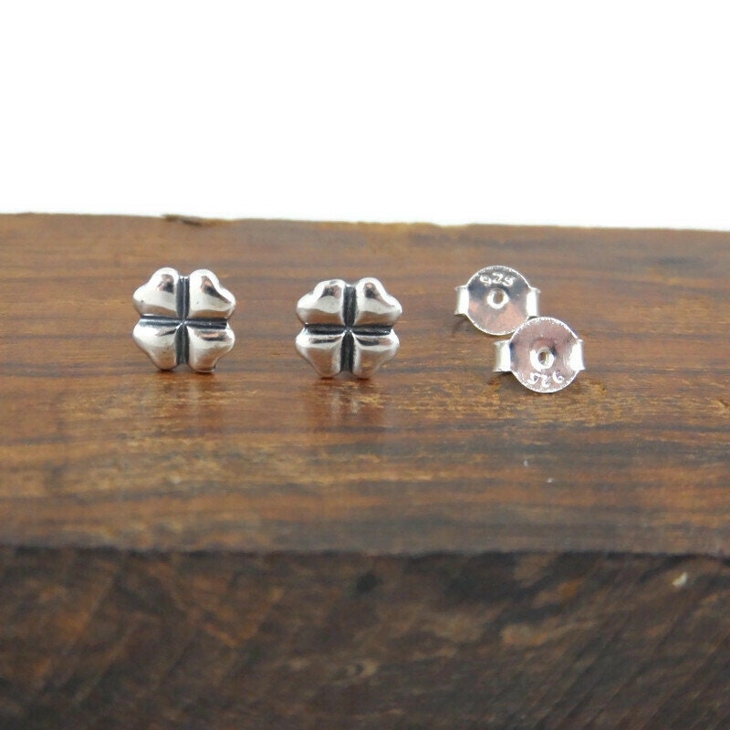 Lucky Clover Earrings in Sterling Silver