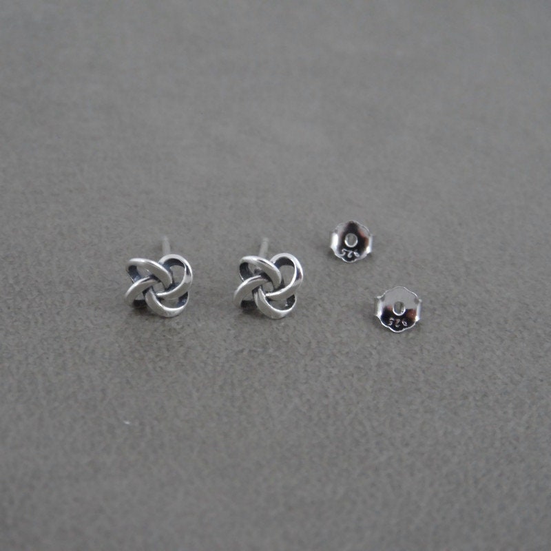 Knot Earrings in Sterling Silver